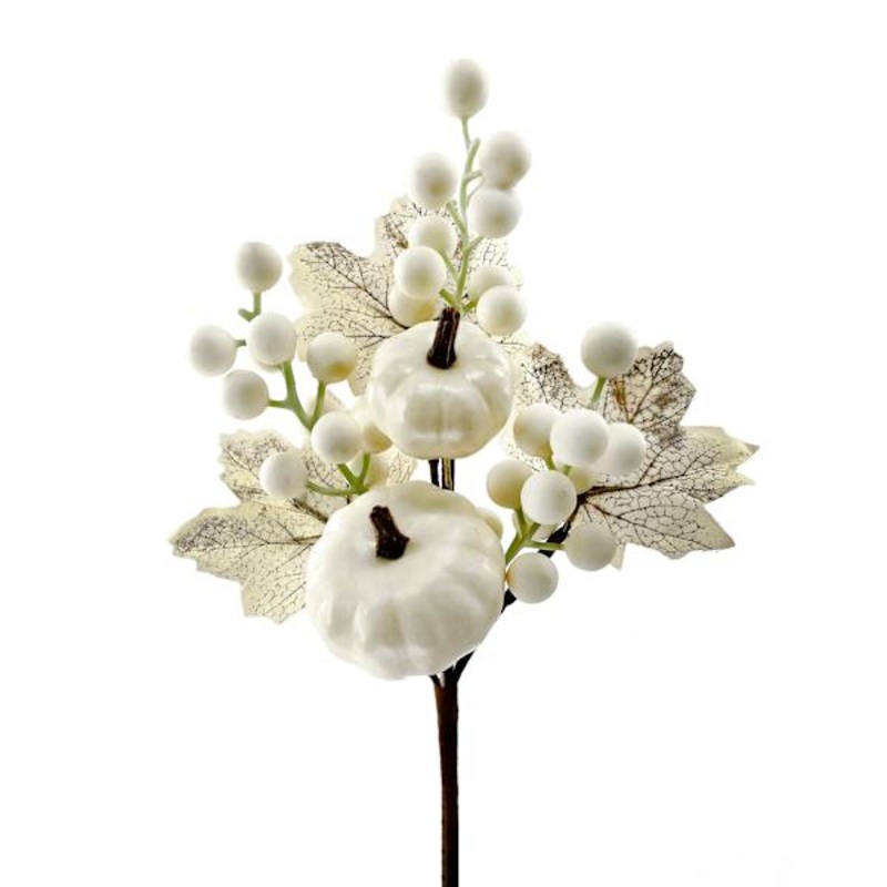 White Pumpkin & Berries Pick, 10″