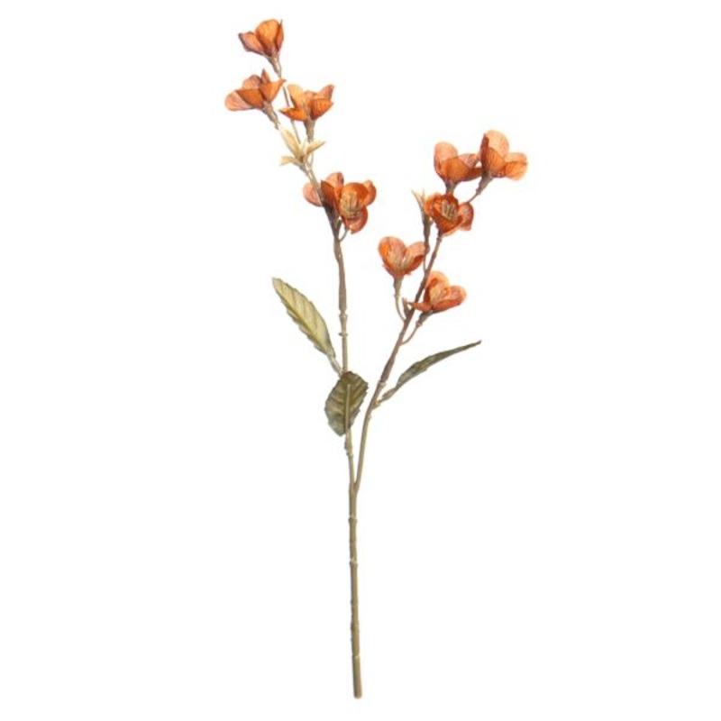 Willow Crossley Brown Wax Flower Floral Pick, 14″
