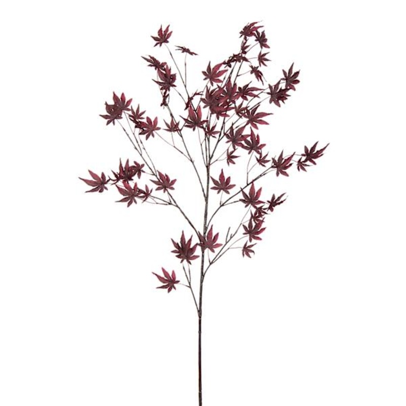Willow Crossley Dark Red Maple Leaves Spray, 45″