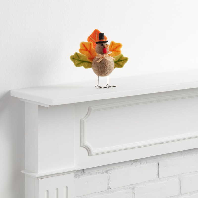 Wool Thanksgiving Turkey Decor