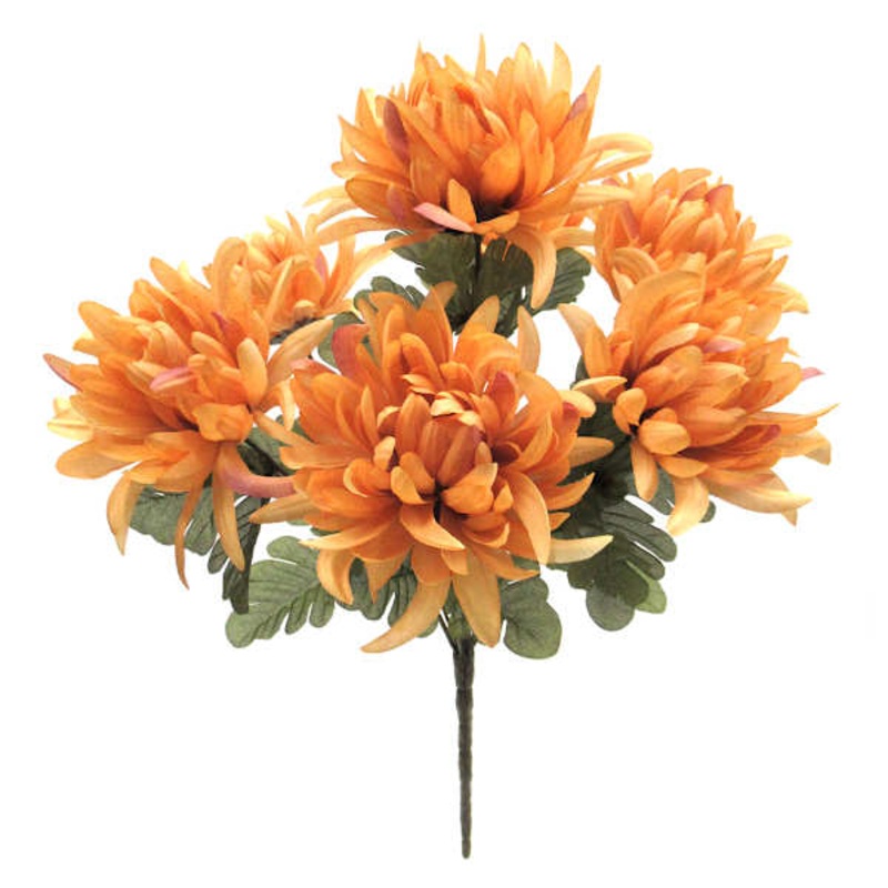 Yellow Mum Floral Bush, 18″