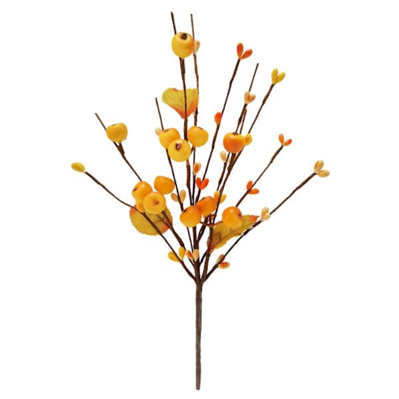 Yellow Pip Berries Floral Pick, 11″