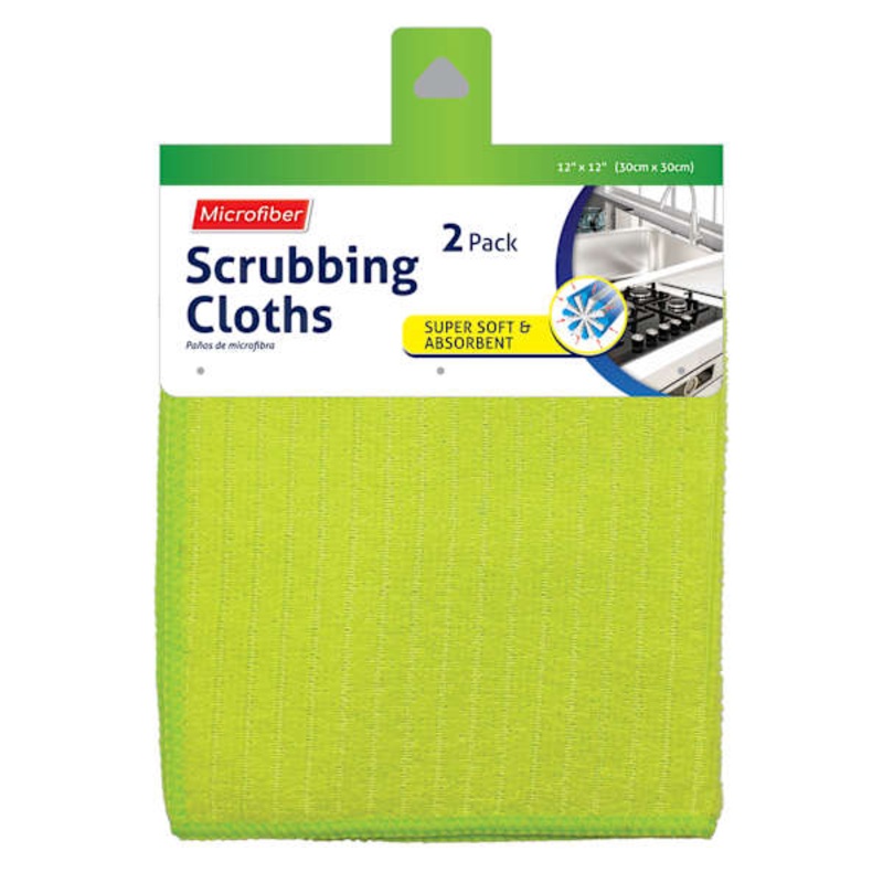 2-Pack Microfiber Scrubbing Cloths