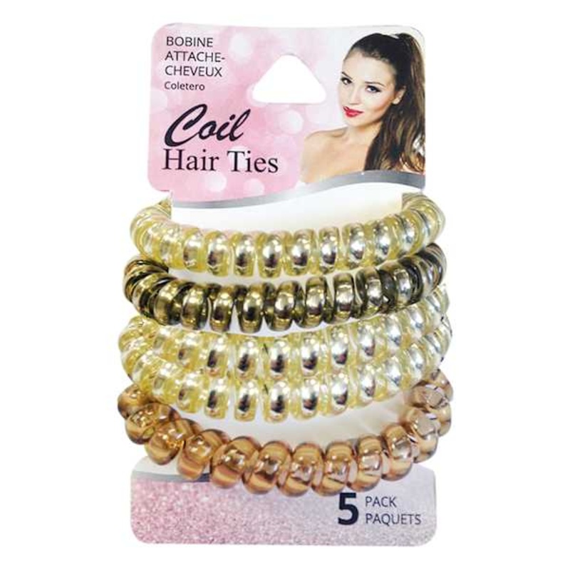 5-Pack Coil Hair Ties