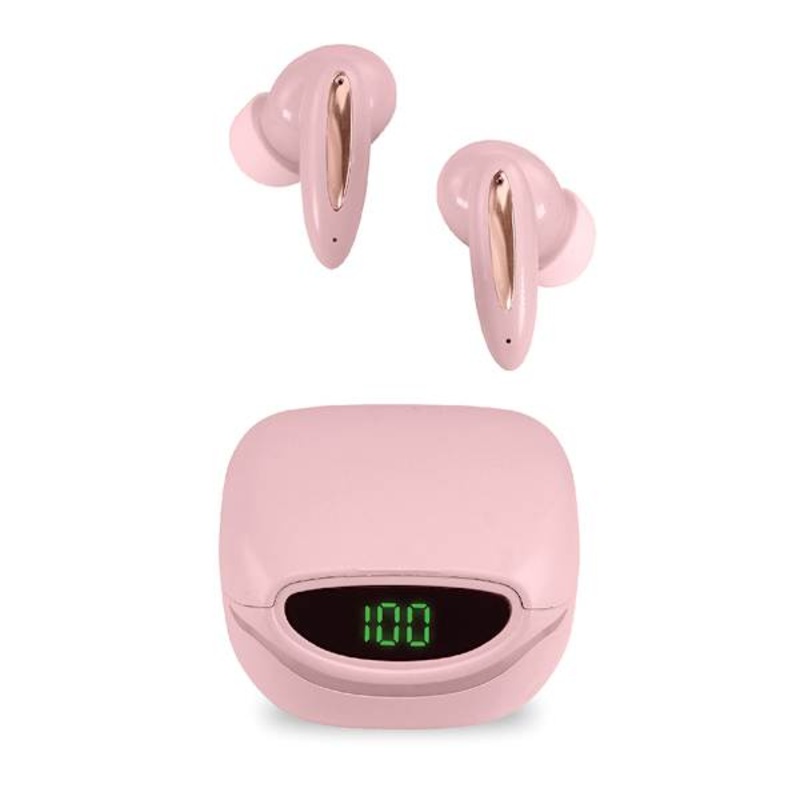 True Wireless Earbuds W Lcd Screen Pink