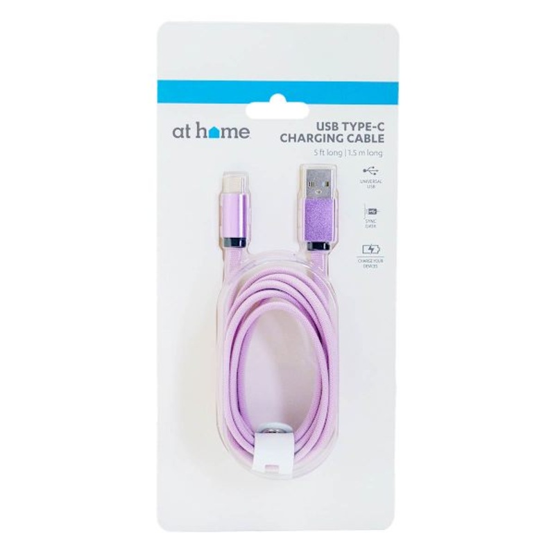 Usb C Charging Cord – Purple- Lavender Fog