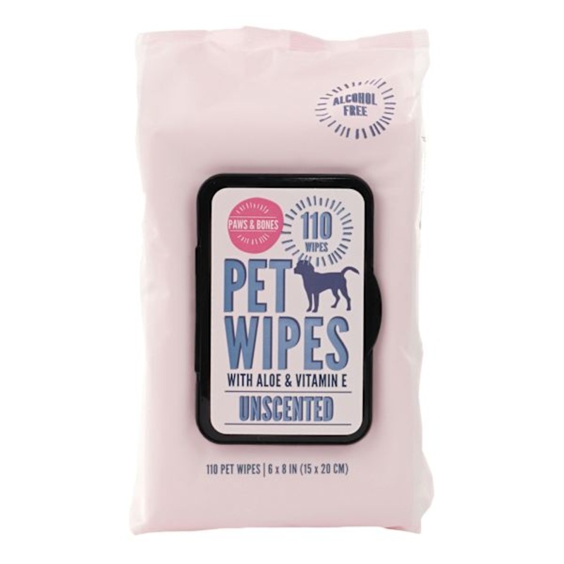 110Ct Pet Wipes Unscented