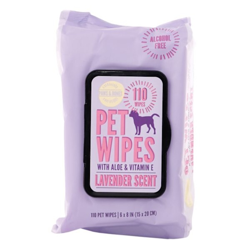110Pc Lavender Pet Wipes Aloe Vitamin E