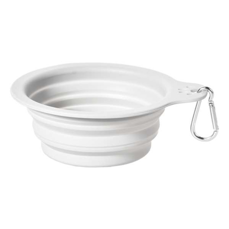 2-Cup Collapsible Pet Bowl, Grey