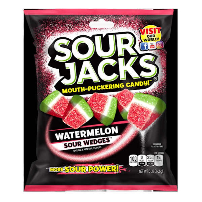 Sour Jacks Watermelon Candy, 5oz