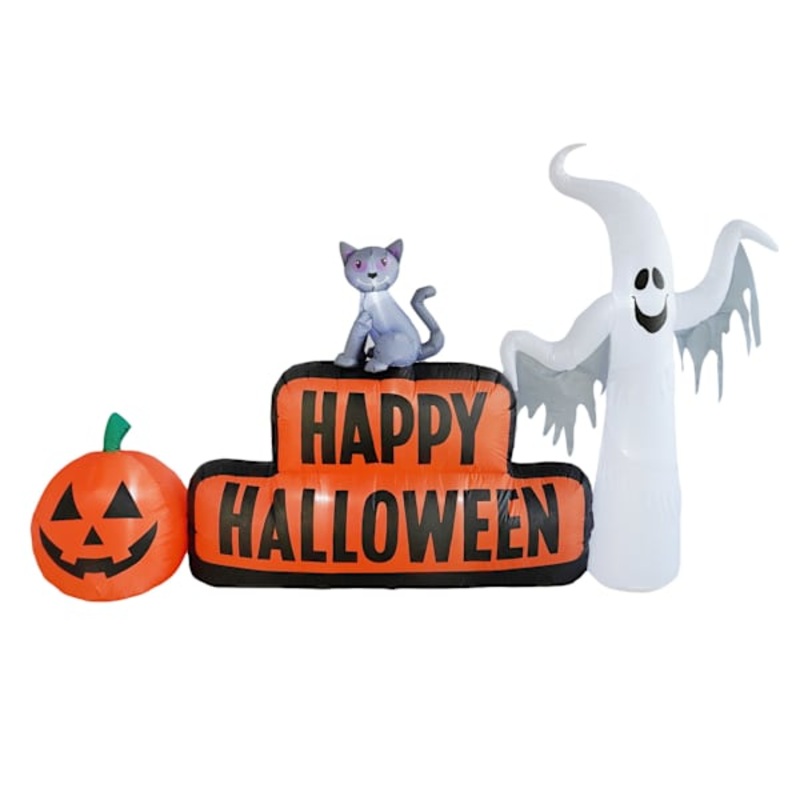 10ft Wide Giant Happy Halloween Sign Inflatable