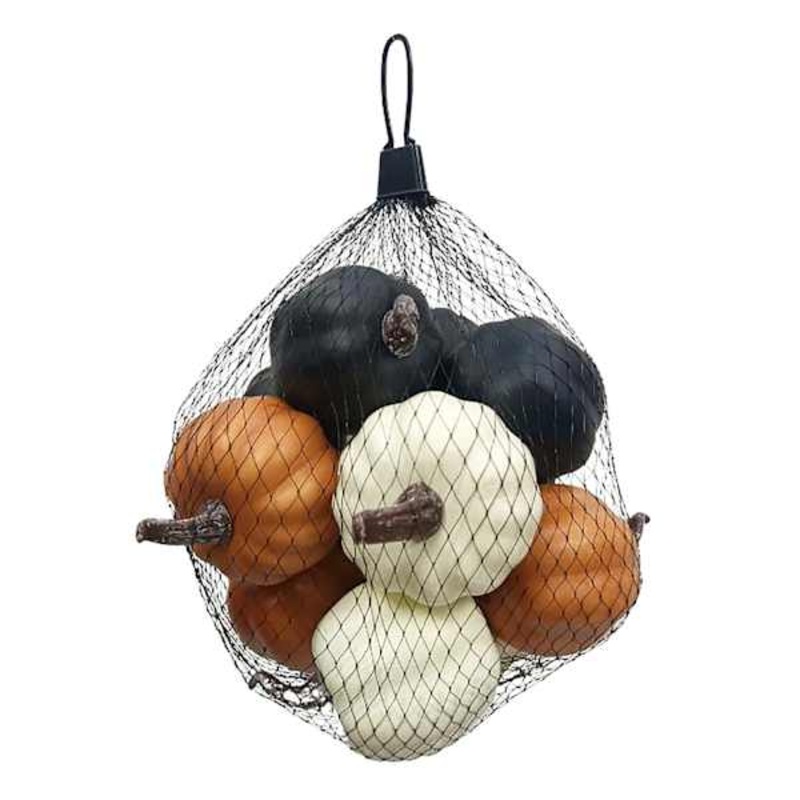 12-Count Black, Orange & White Pumpkin Bowl Filler