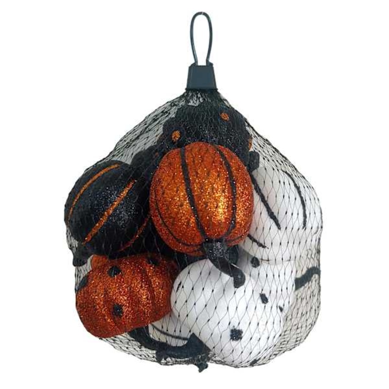12-Count Orange, Black & White Pumpkin Filler