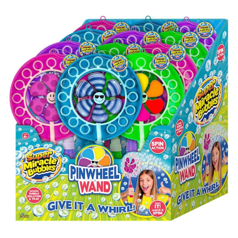 Super Miracle Bubbles Pinwheel Wand, Assorted Styles
