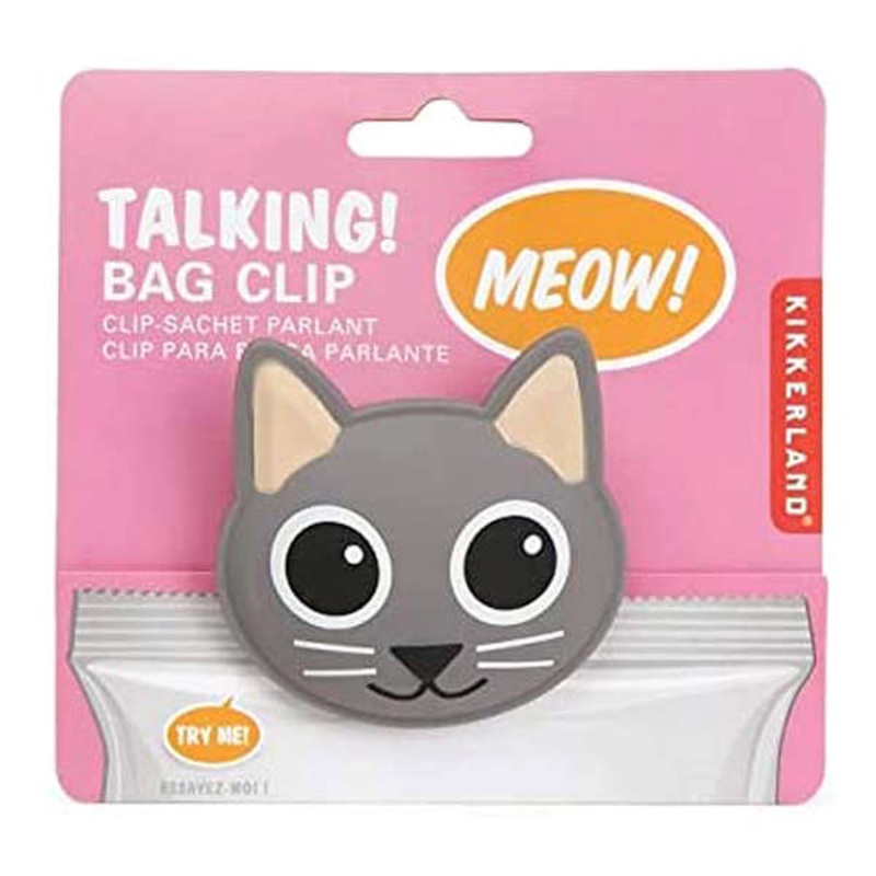 Talking Cat Bag Clip