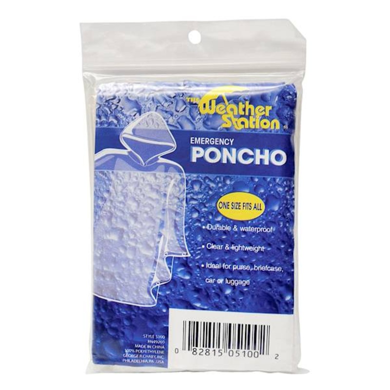 The Weather Station Emergency Poncho, One Size