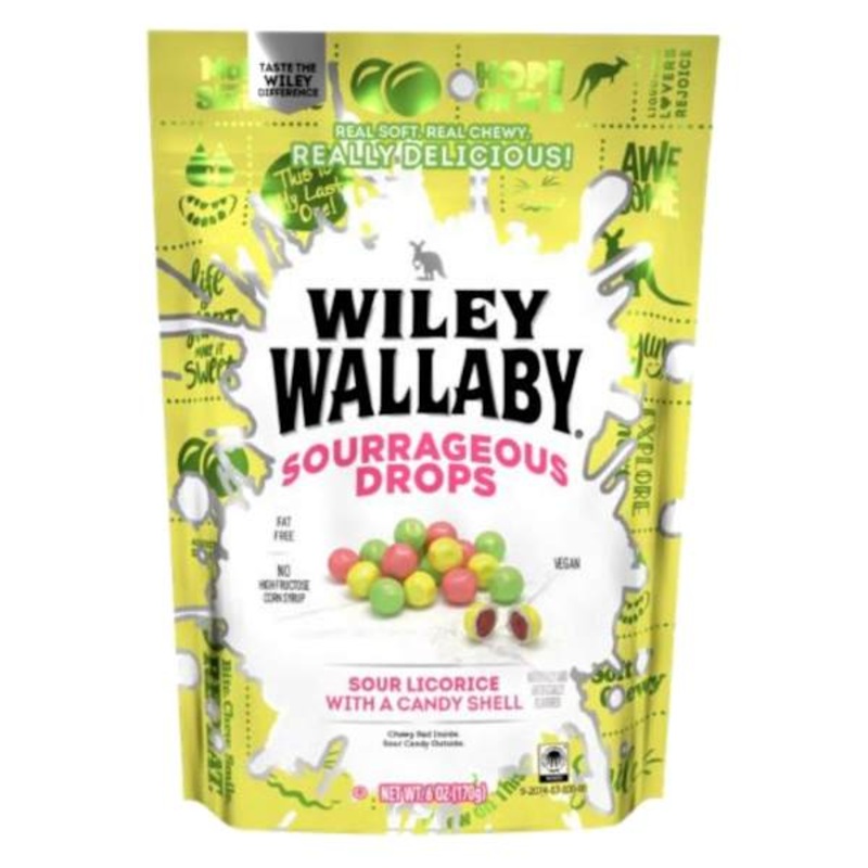 Wiley Wallaby Sourrageous Drops, 6oz