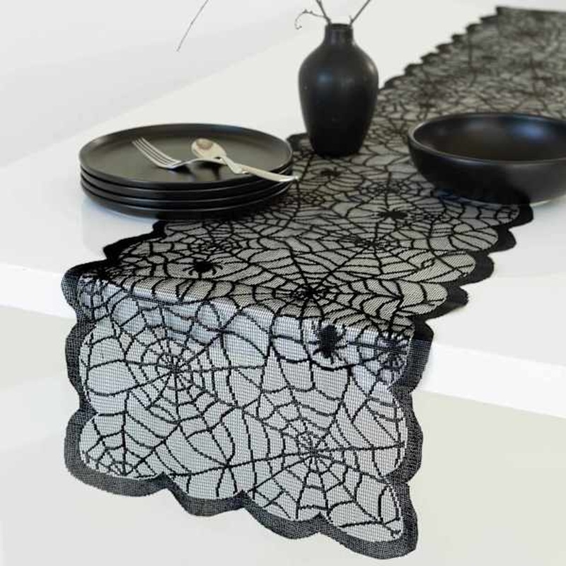Spiderweb Lace Table Runner, 72X13