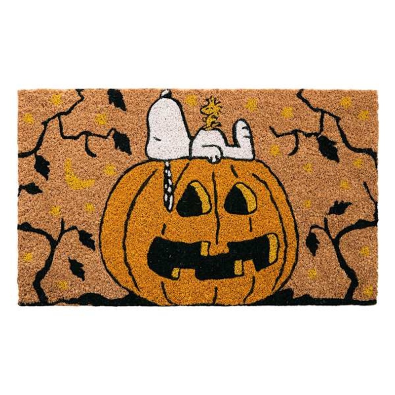Snoopy Jack-o’-Lantern Coir Mat, 18×30