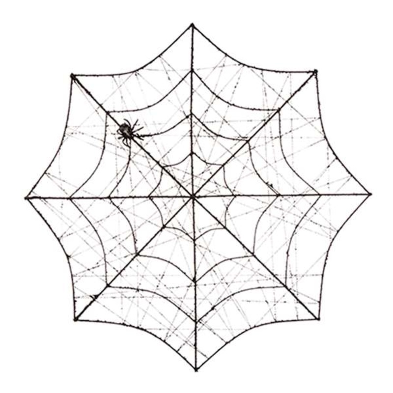 Spellbound Black Metal Wire Spider Web, 30″