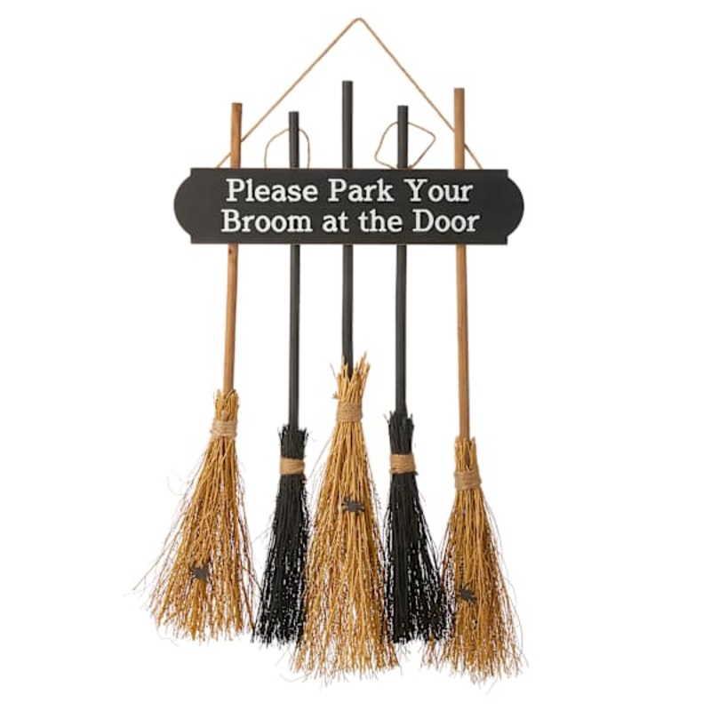 Spellbound Please Park Your Broom Halloween Wall Decor, 22×39