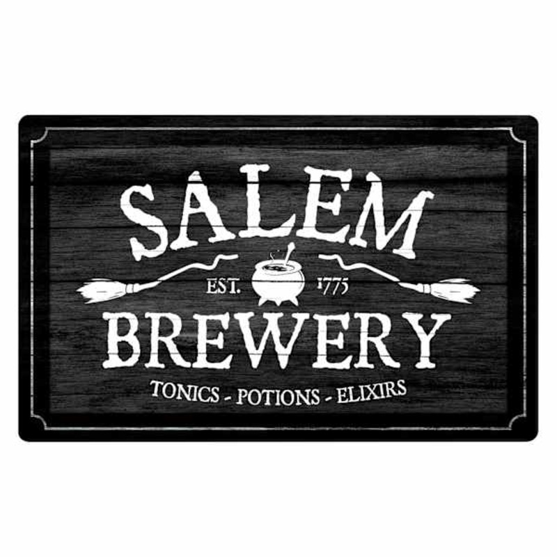 Spellbound Salem Brewery Metal Halloween Sign, 17×11