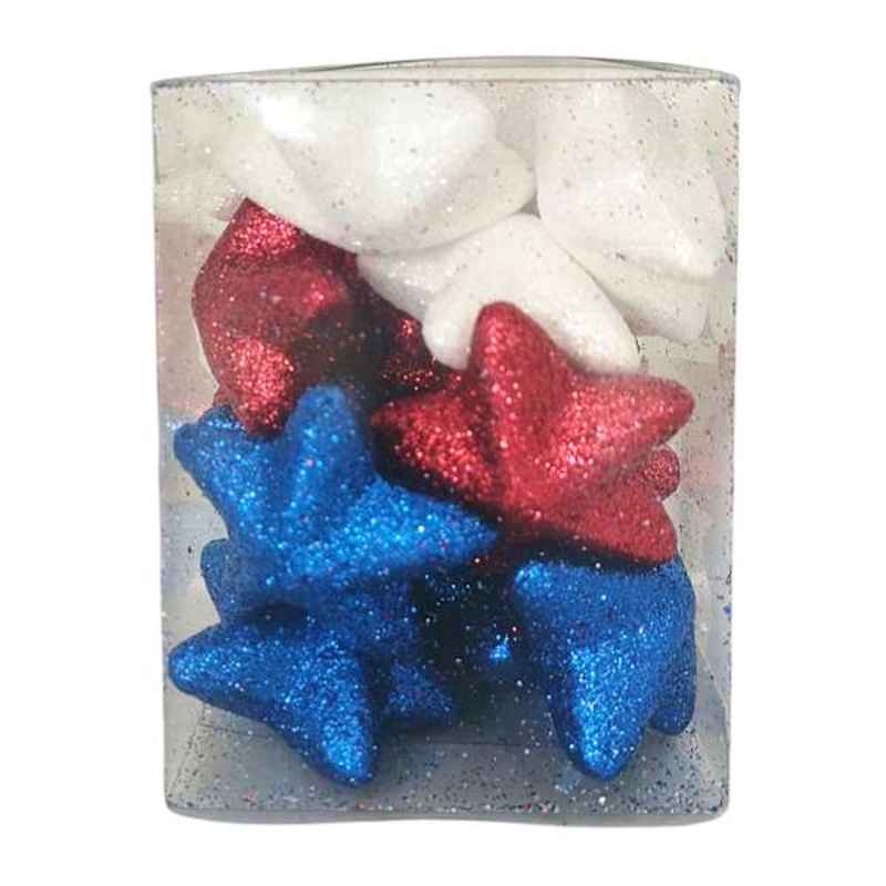 Sunny Club 18-Count Patriotic Glittered Star Bowl Filler