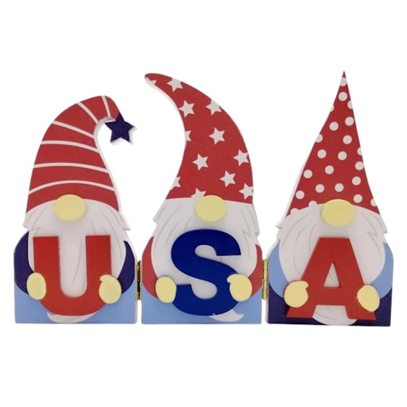 Sunny Club Patriotic Gnomes Folding Table Sign