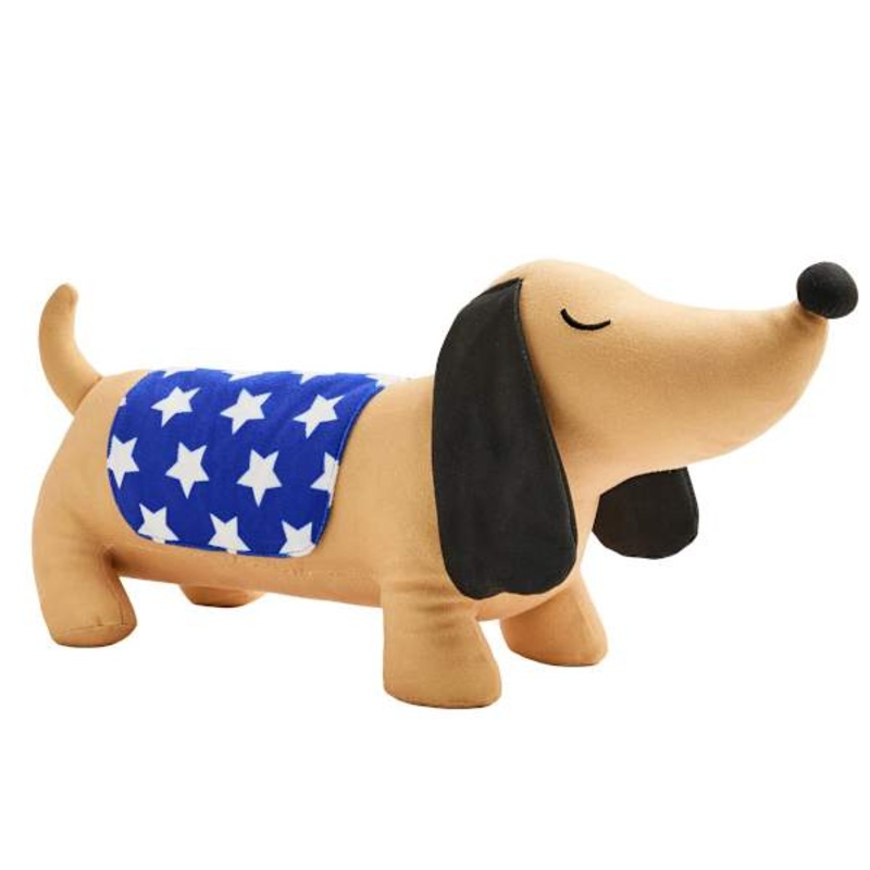 Sunny Club Patriotic Red & White Dog Shaped Outdoor Pillow