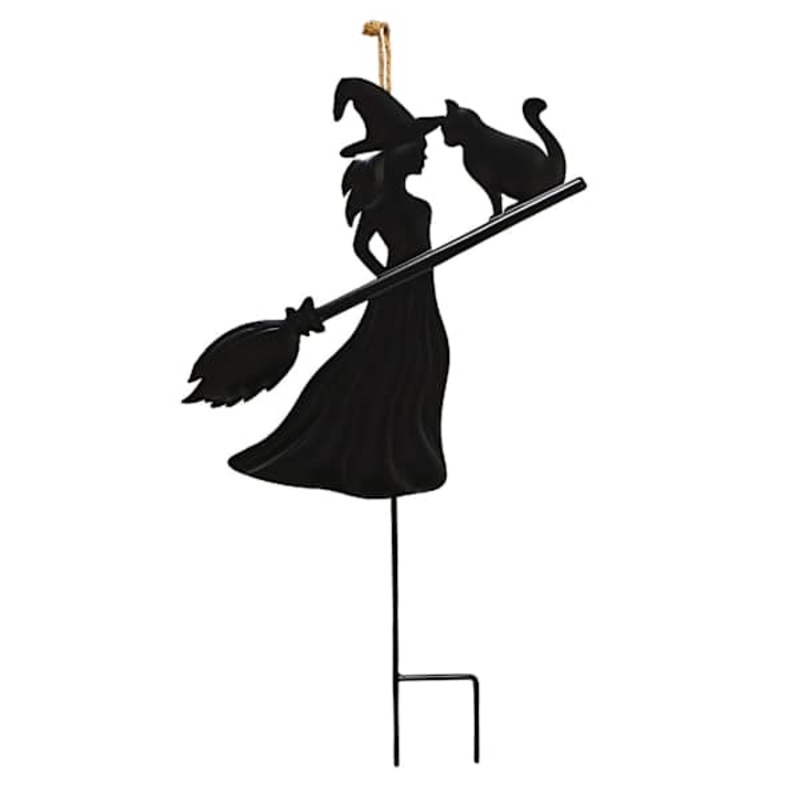 Witch & Cat Yardstake, 24″