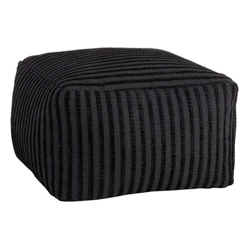 Bubble Dot Pouf, Black