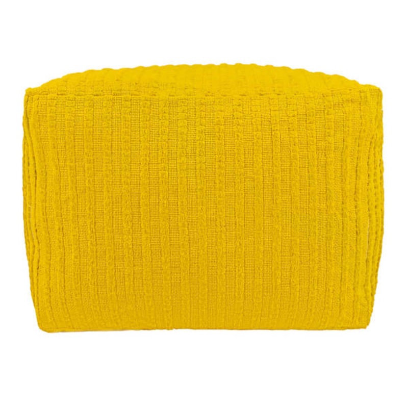 Bubble Dot Striped Pouf, Mimosa