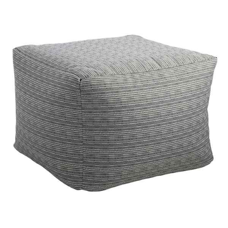 Crosby St. Grey Textured Outdoor Pouf, 20″
