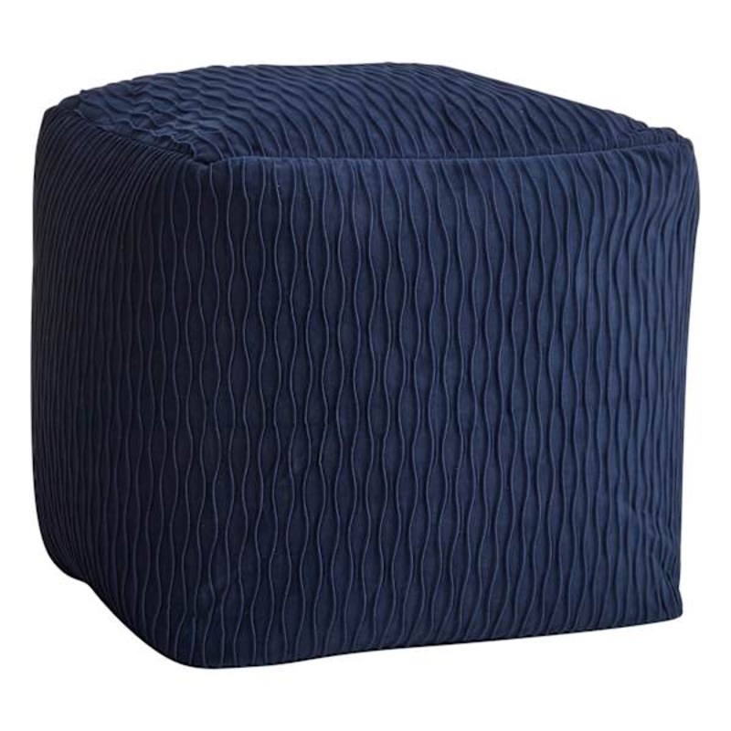 Ripple Pouf, Navy