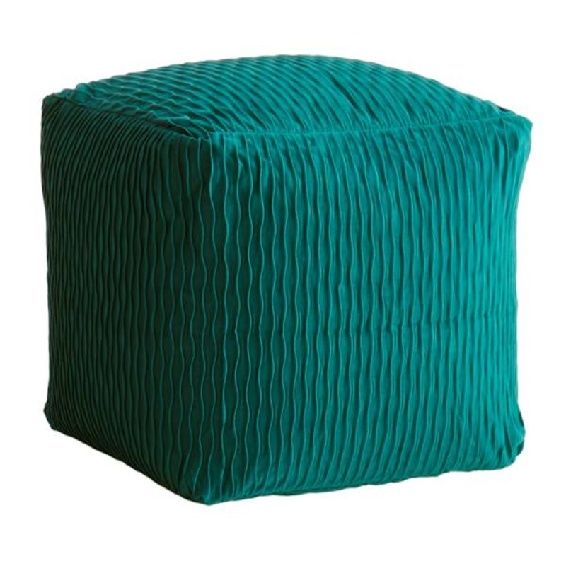 Teal Ripple Pouf