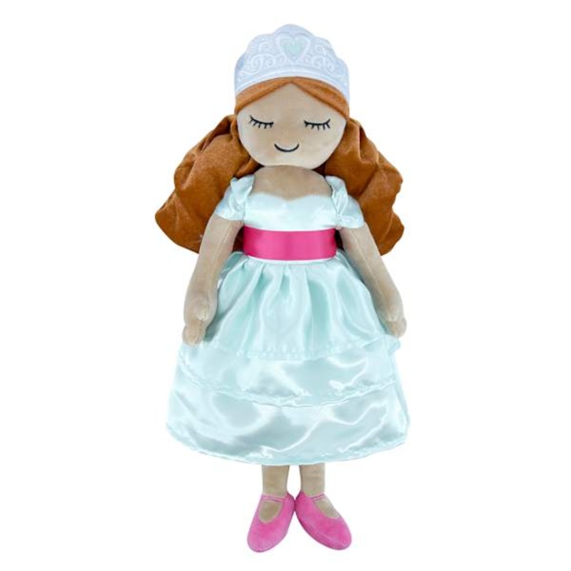 Tiny Dreamers Blue Dress Princess Pillow, 19″