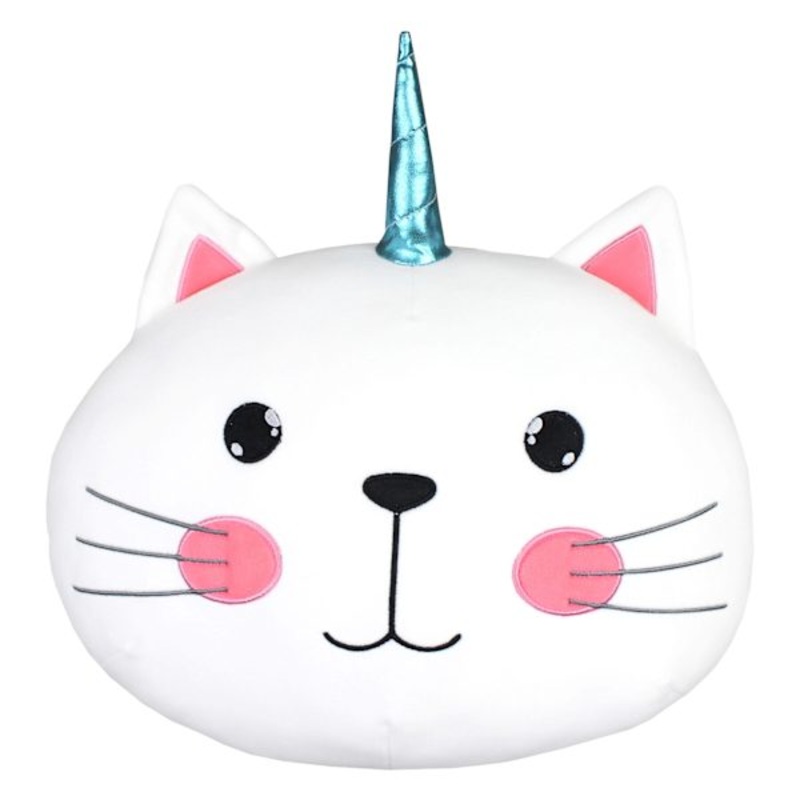 Tiny Dreamers Caticorn Plush Shaped Throw Pillow, 14″