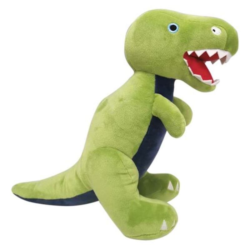 Tiny Dreamers Green T-Rex Dinosaur Plush Throw Pillow, 12×15
