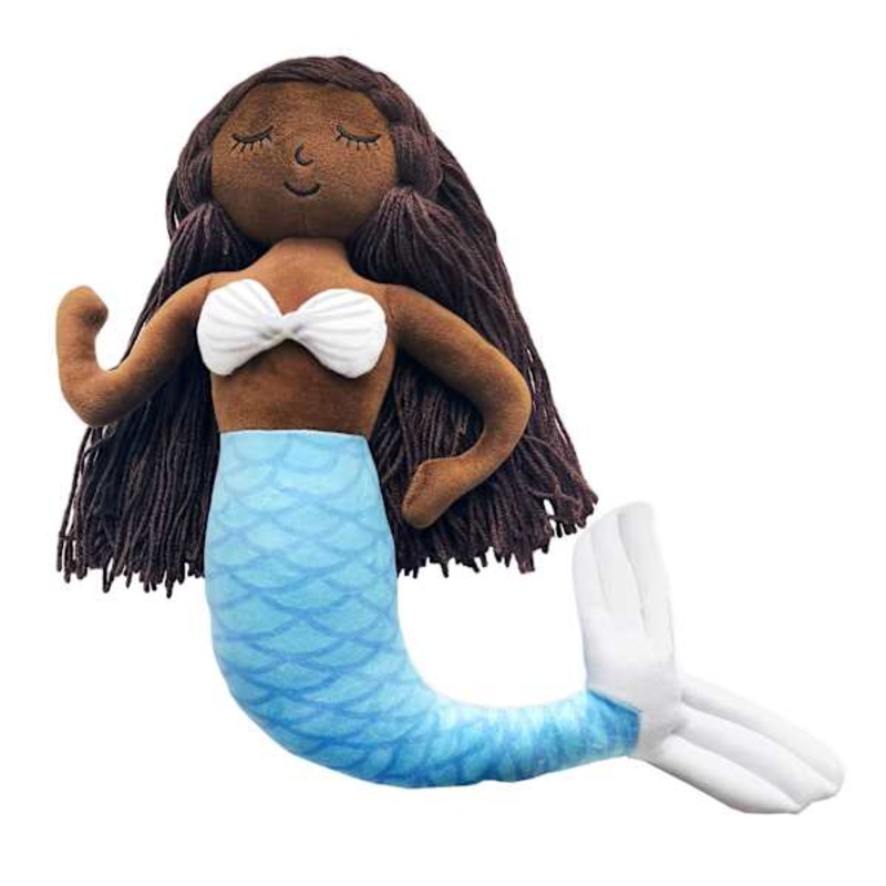 Tiny Dreamers Mermaid Aqua Plush Pillow, 5×15