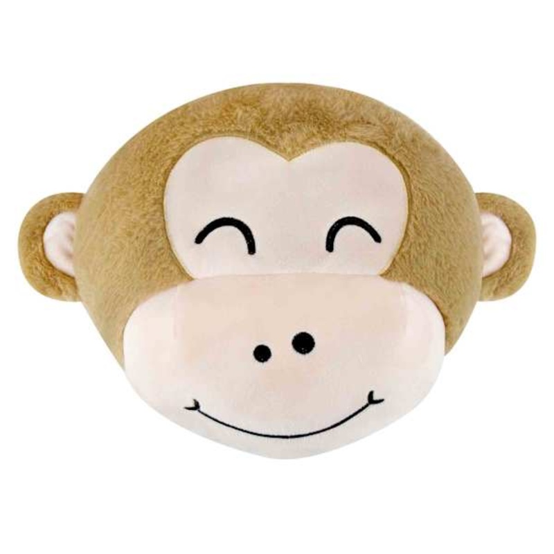 Tiny Dreamers Monkey Head Plush Pillow, 11×13