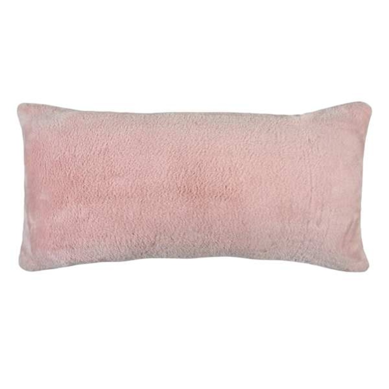 Tiny Dreamers Pink Faux Fur Body Pillow, 18×36
