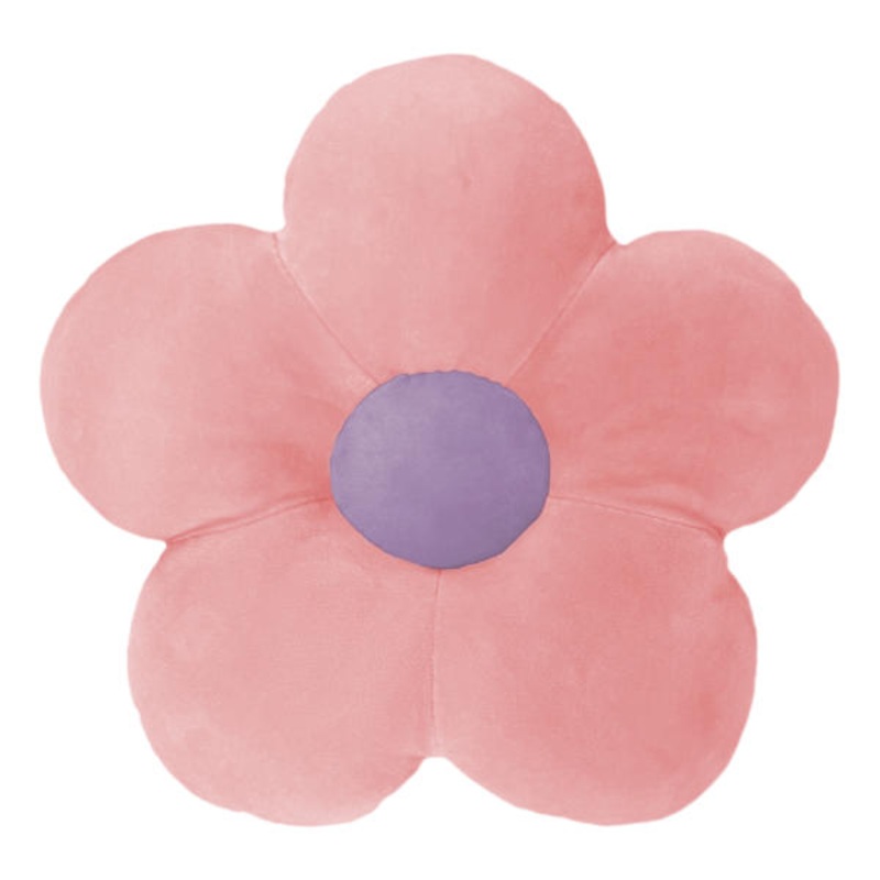 Tiny Dreamers Pink Floral Shaped Pillow, 14″