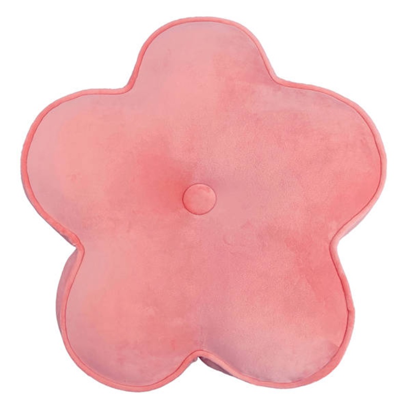 Tiny Dreamers Pink Flower Shaped Squishy Pillow, 18×5