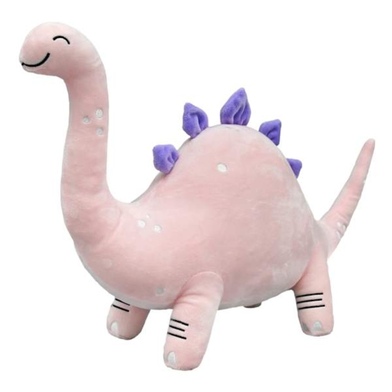 Tiny Dreamers Pink Stegosaurus Dinosaur Shaped Pillow