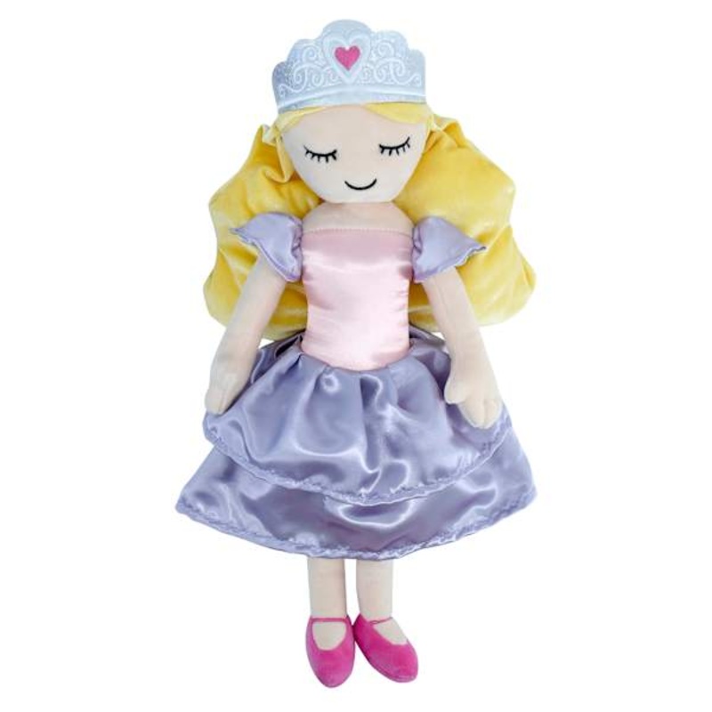 Tiny Dreamers Purple Dress Princess Pillow, 19″