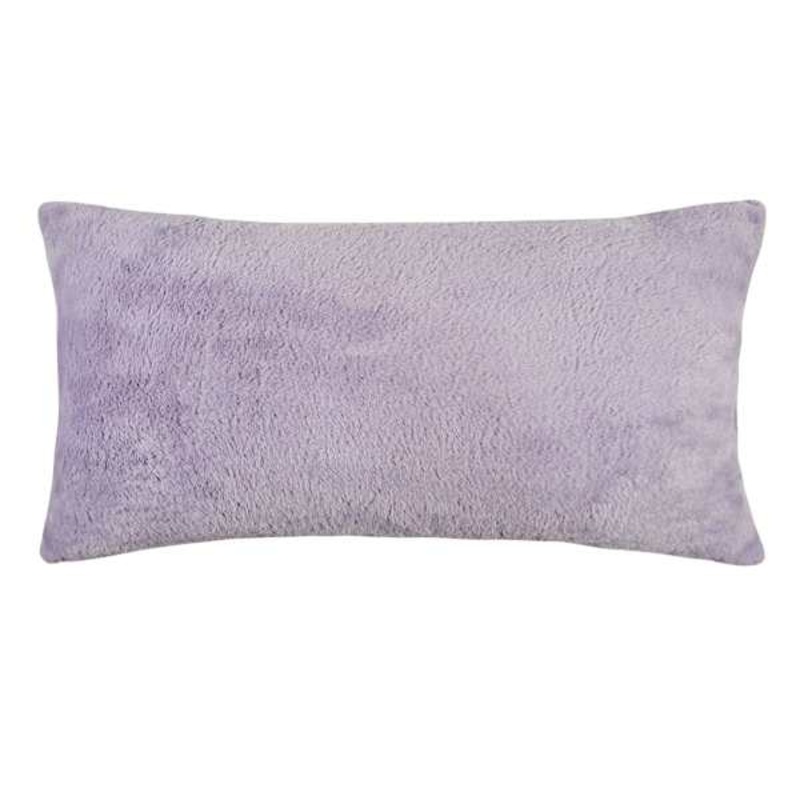 Tiny Dreamers Purple Faux Fur Body Pillow, 18×36