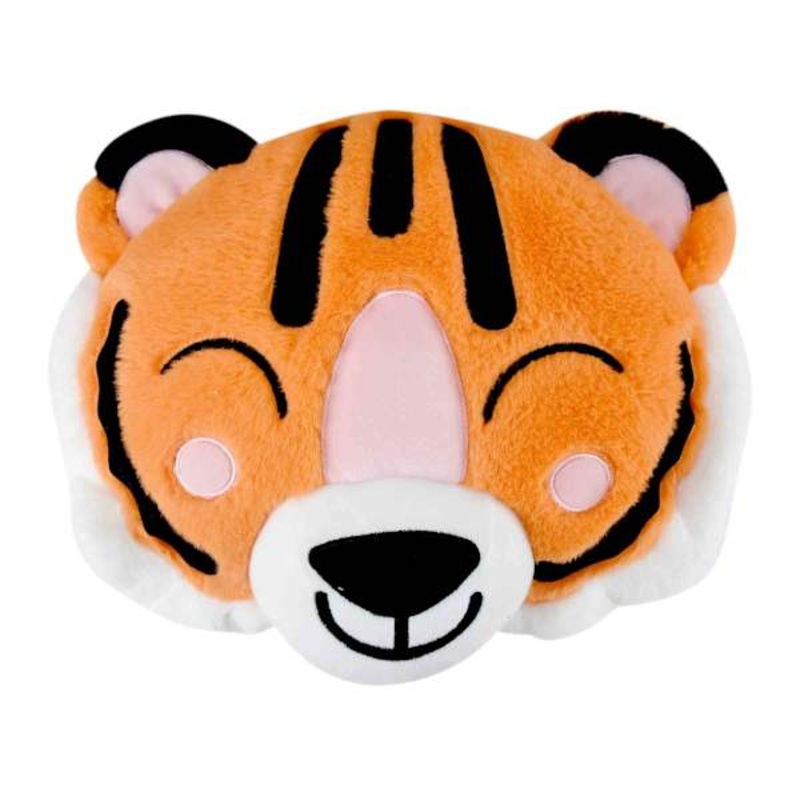 Tiny Dreamers Tiger Head Plush Pillow, 11.7″