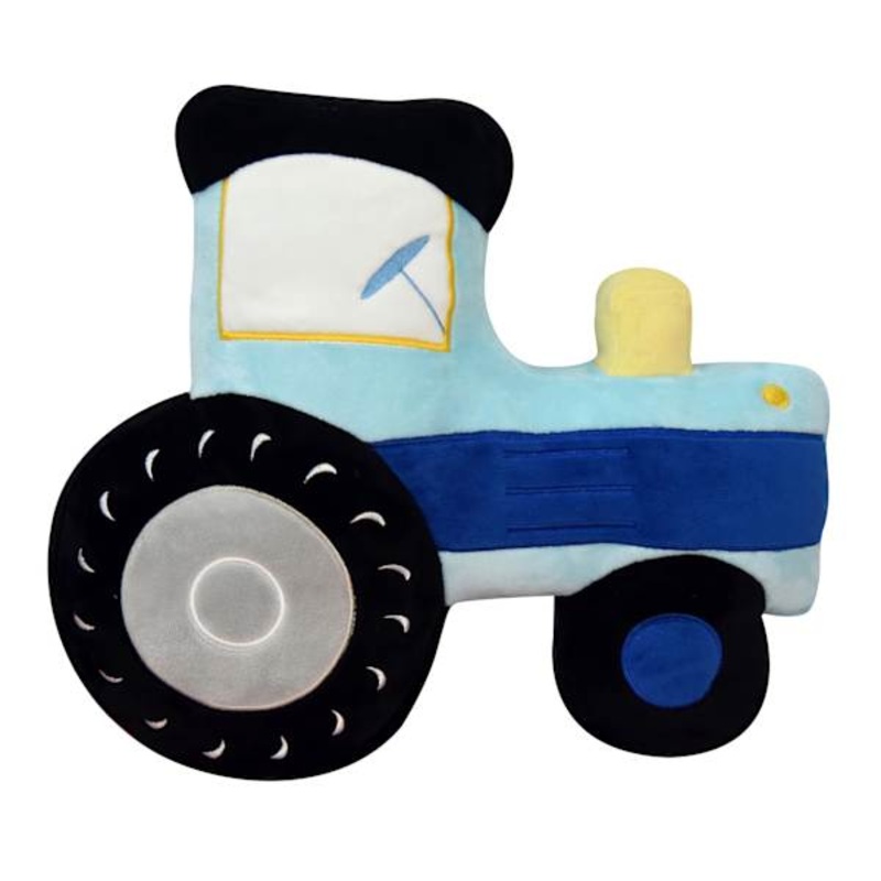 Tiny Dreamers Tractor Shaped Plush Pillow, 12×14