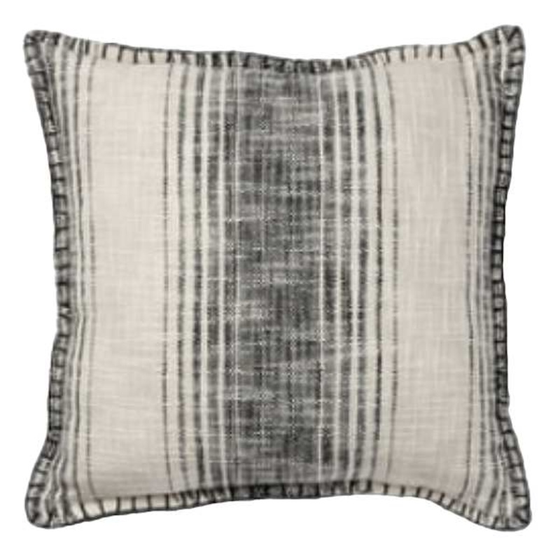 2-Pack Black & Ivory Woven Reversible Throw Pillows, 20″