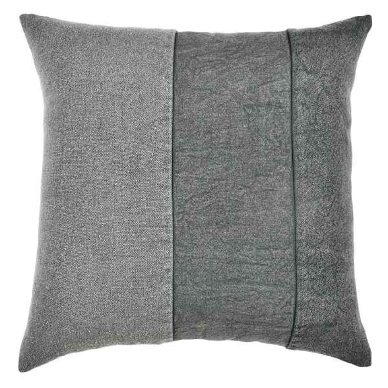 2-Pack Dark Grey Stone Wash Throw Pillows, 18″